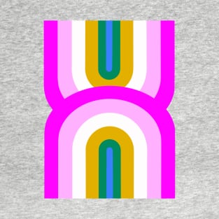 Pink Double Rainbow Arc T-Shirt